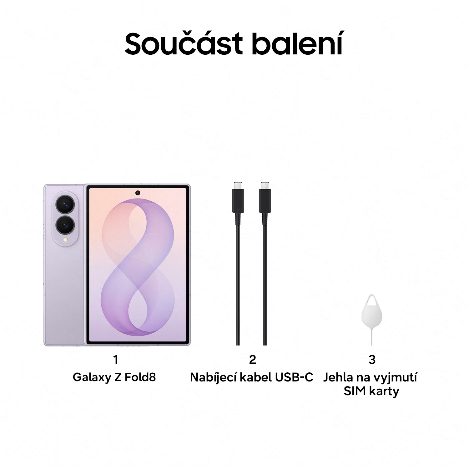 Samsung Galaxy Z Fold 8/ 12GB/ 256GB/ Lavender 