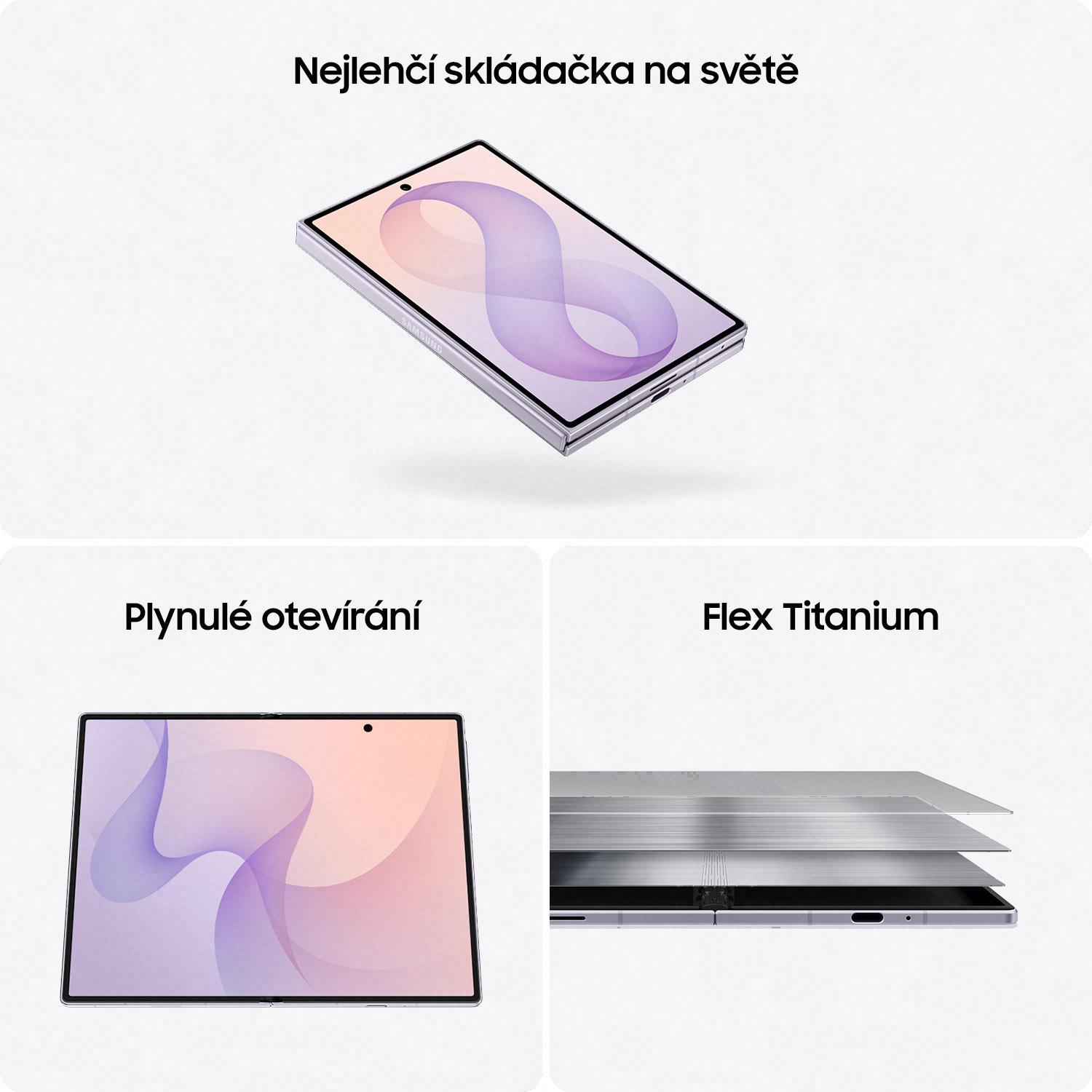 Samsung Galaxy Z Fold 8/ 12GB/ 512GB/ Lavender 