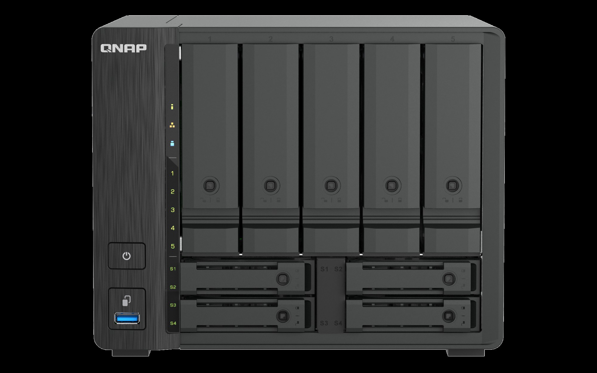 QNAP TS-h966TX-8G (i3 6core, ZFS, 8GB RAM, 5x 3, 5" SATA + 4x 2, 5" U.2, 2x 2, 5GbE, 2x Thunderbolt 4) 