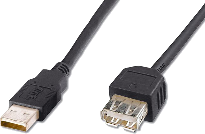 Kábel USB predlžovací A-A, 5 m, čierny