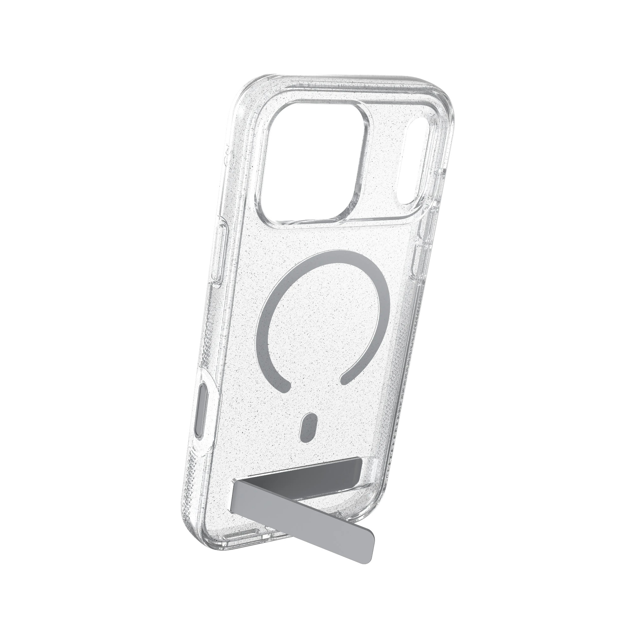 Case Milan Snap with Kickstand pre Apple iPhone 18 Pro Max / 17 Pro Max - Glitter Silver 