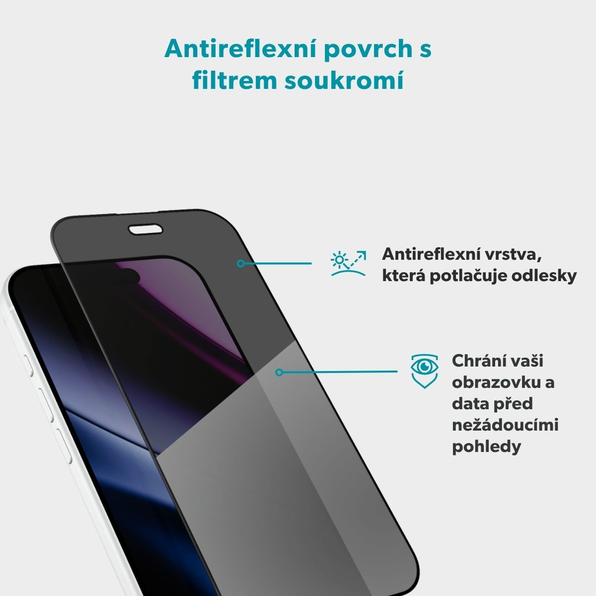 Epico Privacy AntiReflective Glass 3D iPhone 18 Pro 
