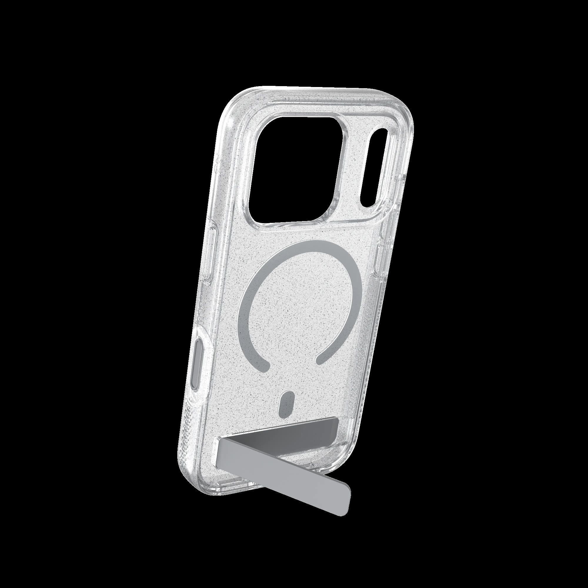 Case Milan Snap with Kickstand pre Apple iPhone 18 Pro Max / 17 Pro Max - Glitter Silver 