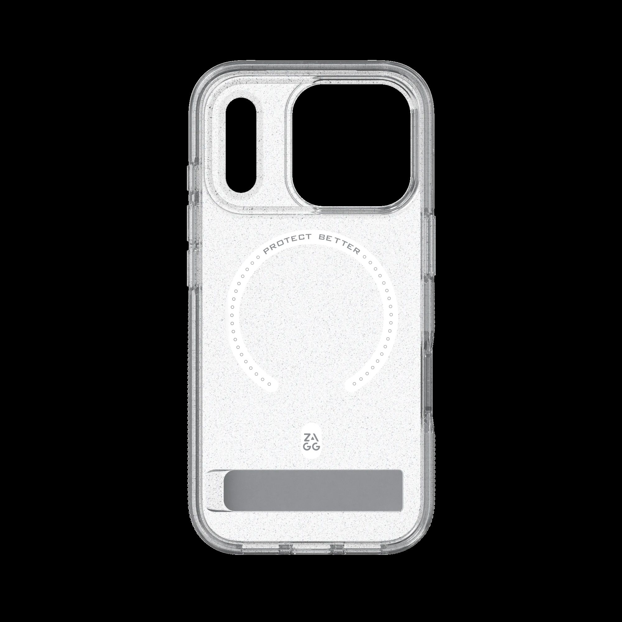 Case Milan Snap with Kickstand pre Apple iPhone 18 Pro Max / 17 Pro Max - Glitter Silver 