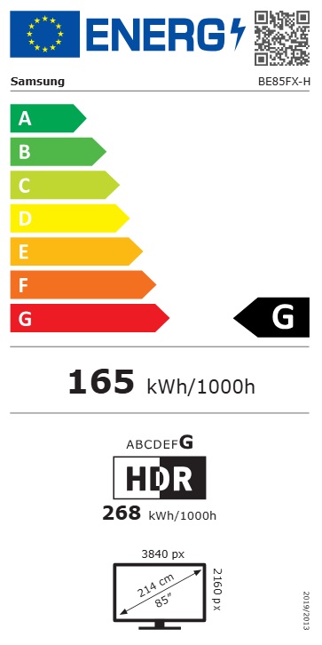 Samsung/ BE85FX-H/ 84, 5"/ 4K UHD/ Čierna 