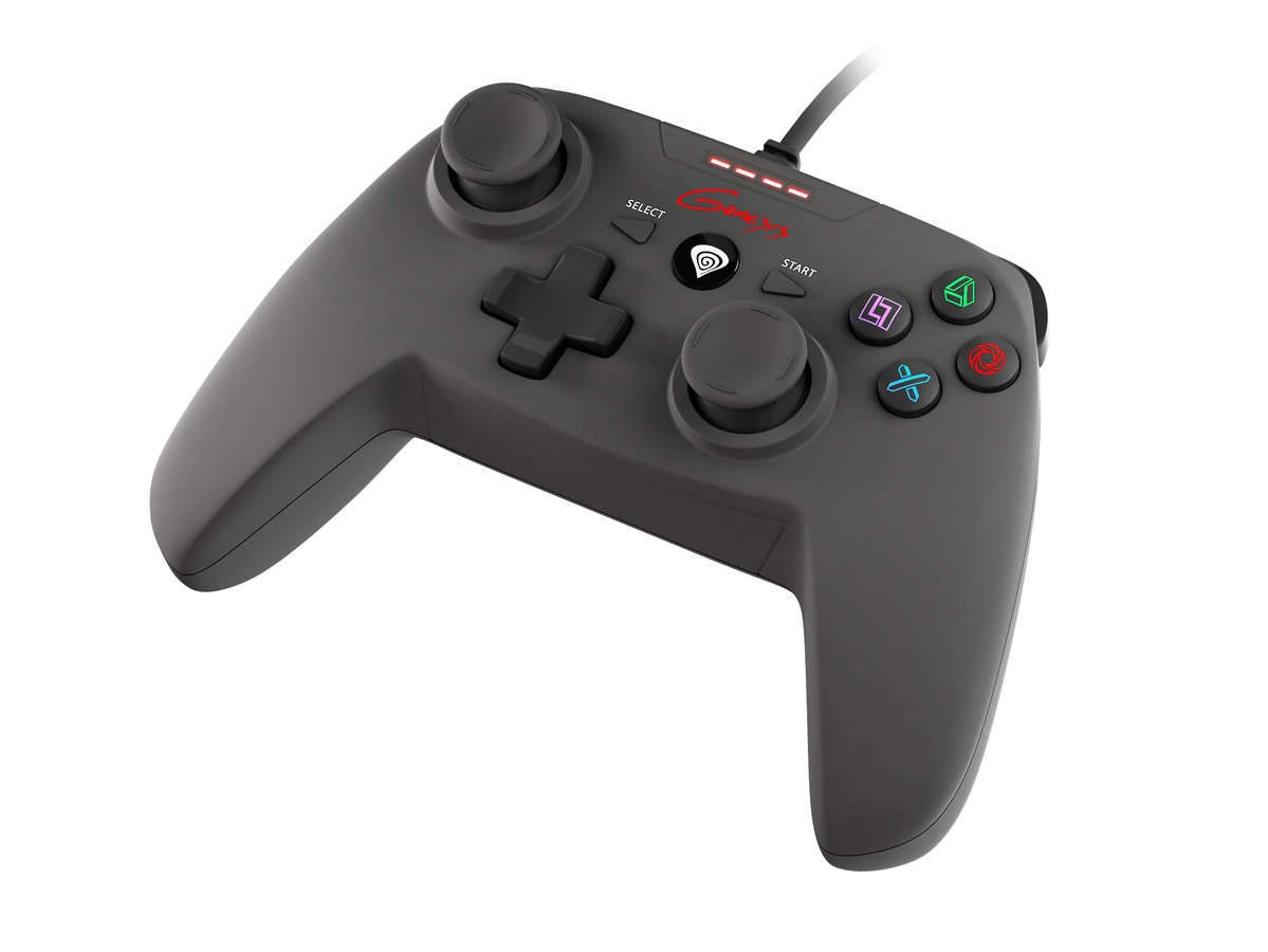 Drátový gamepad Genesis P58, pro PS3/ PC, vibrace