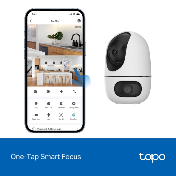 Tapo C245D Dual Lens Pan/ Tilt Security Camera 