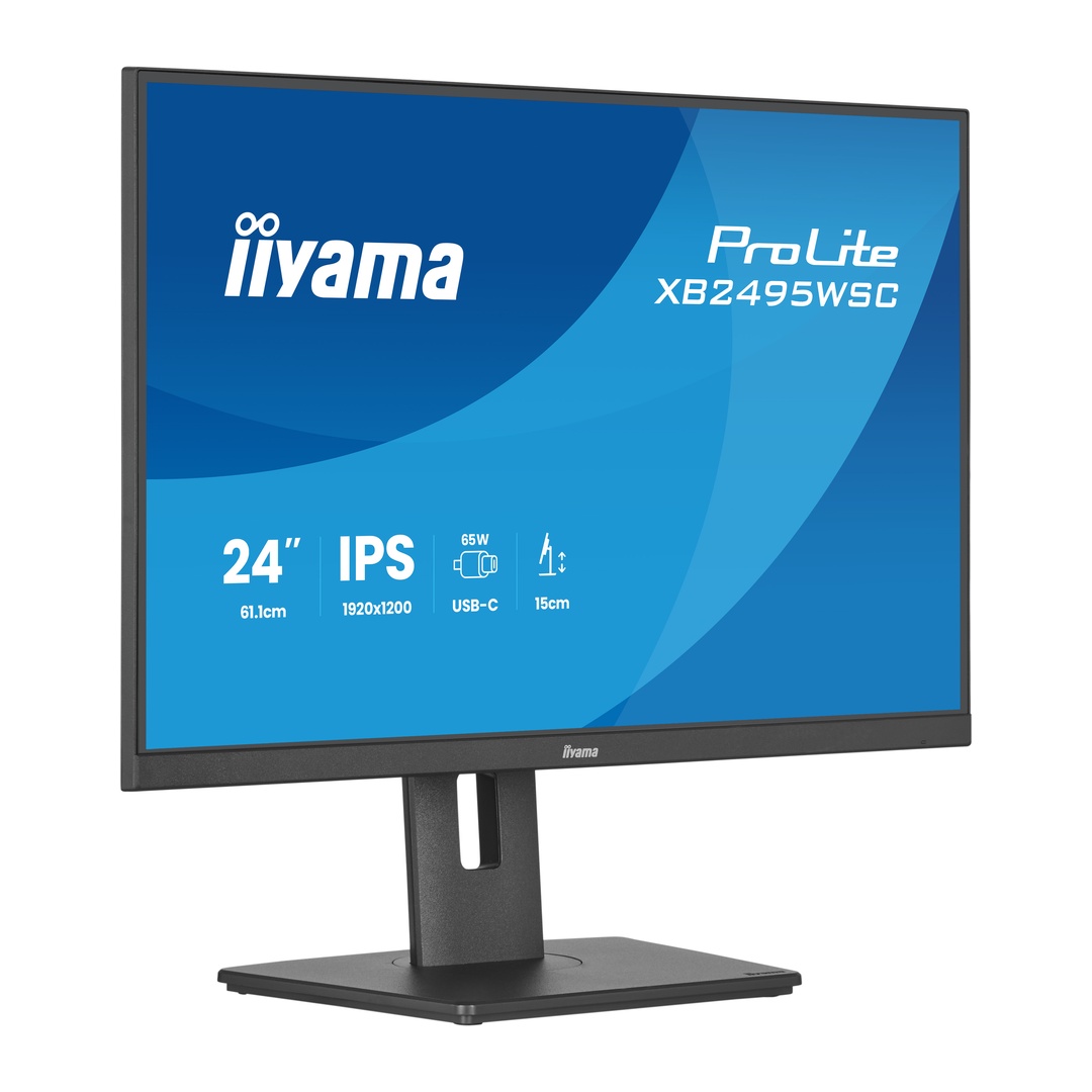 24" iiyama XB2495WSC-B1: IPS, WXGA, USB-C, HAS 