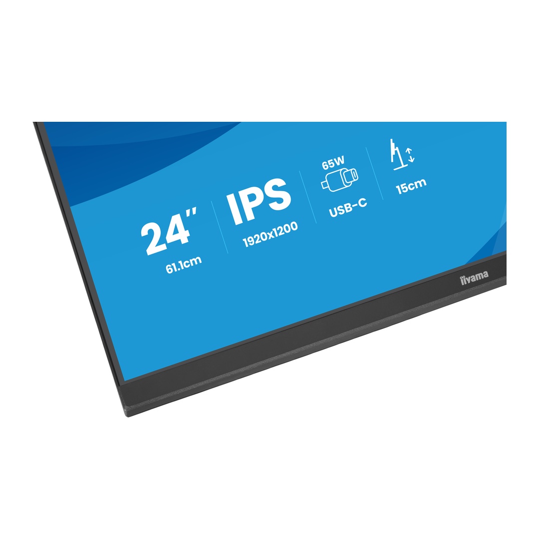24" iiyama XB2495WSC-B1: IPS, WXGA, USB-C, HAS 