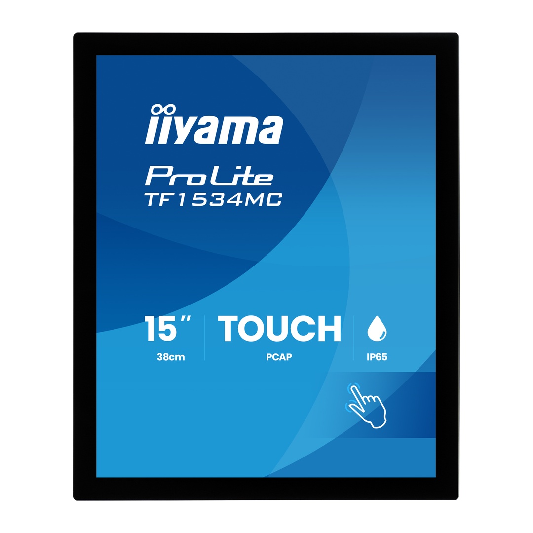 15" iiyama TF1534MC-B8X: TN, XGA, 10P, IP65 