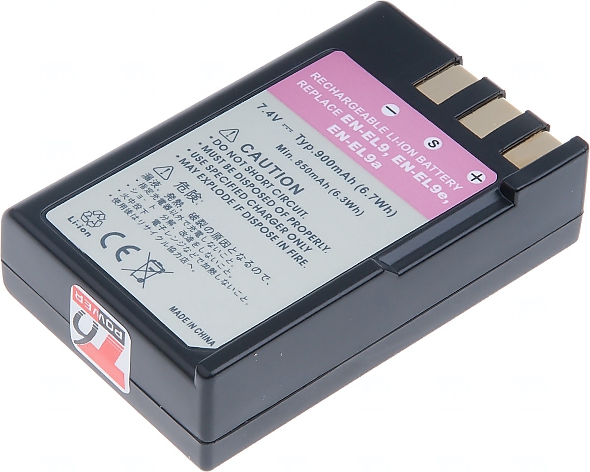 Batéria T6 Power Nikon EN-EL9, EN-EL9a, EN-EL9e, 1000mAh, 7, 4Wh 