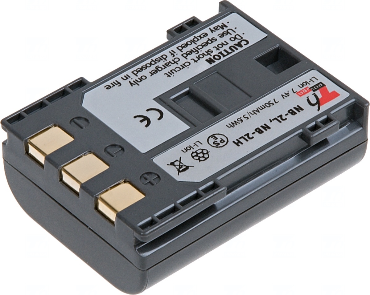Batéria T6 Power Canon NB-2L, NB-2LH, BP-2LH, 750mAh, 5, 5Wh, sivá
