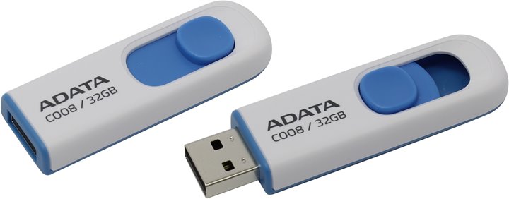 ADATA C008/ 32GB/ USB 2.0/ USB-A/ Modrá 