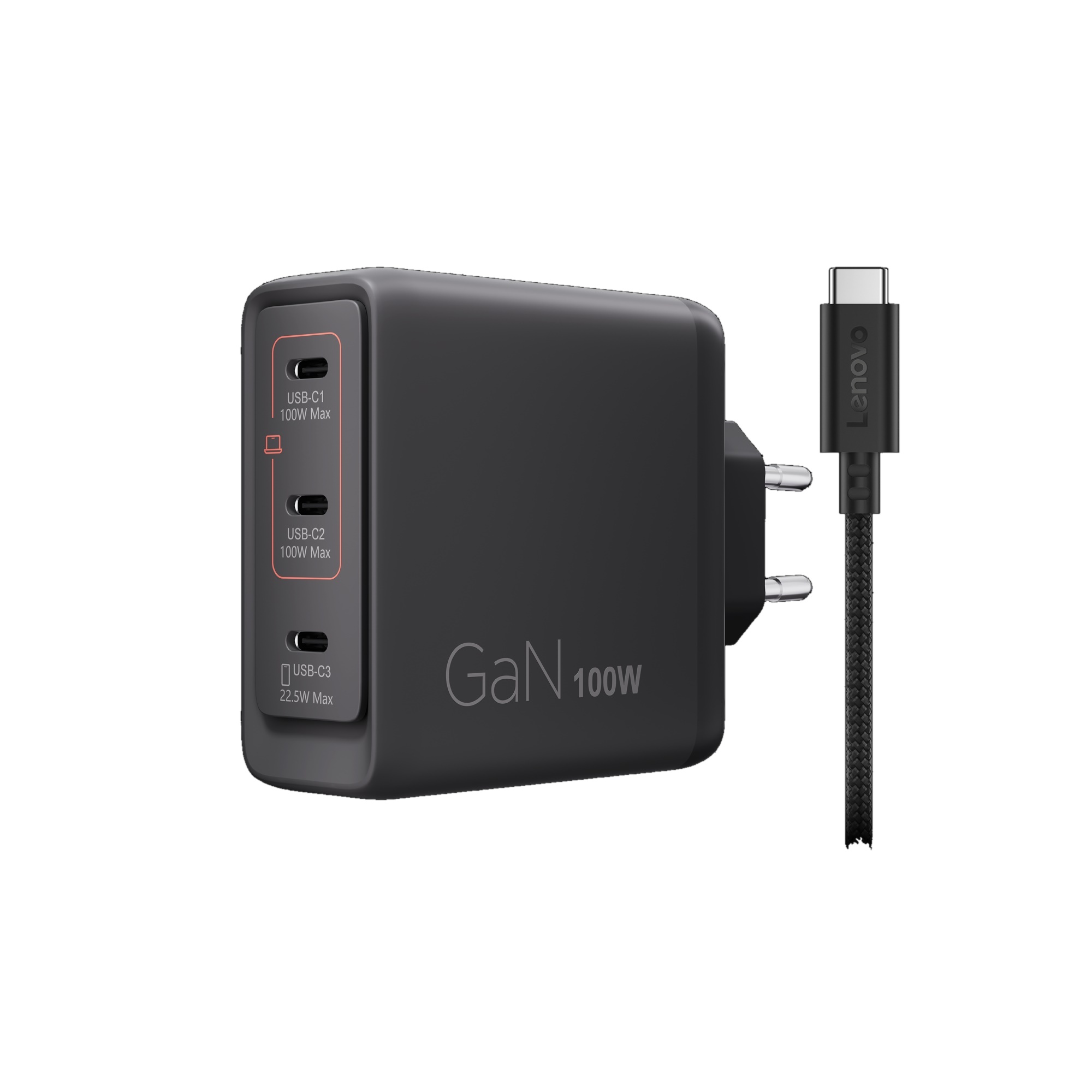Lenovo Multi-port USB-C 100 W GaN Charger 