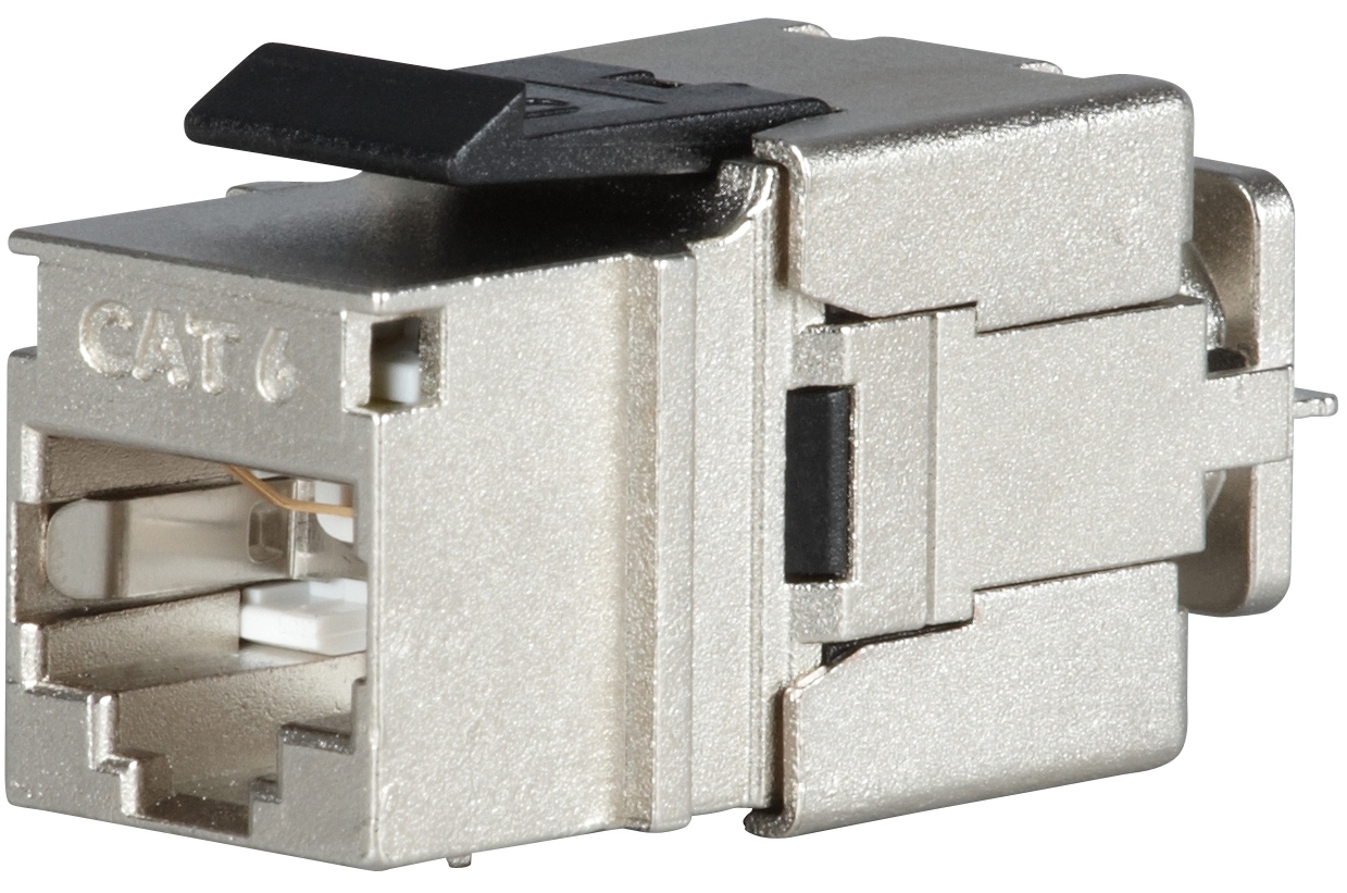 Rýchlozarezávací keystone Solarix CAT6 STP SXKJ-6-STP-BK-NA