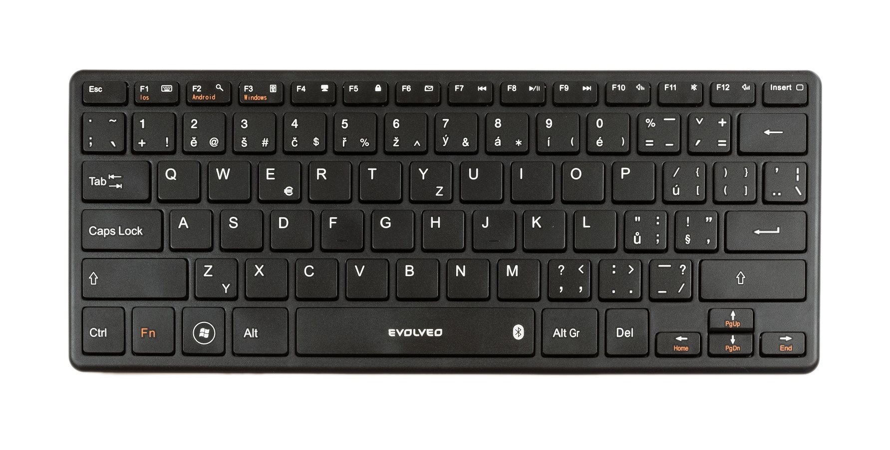 EVOLVEO WK29B/ Bezdrôtová Bluetooth/ CZ layout/ Čierna