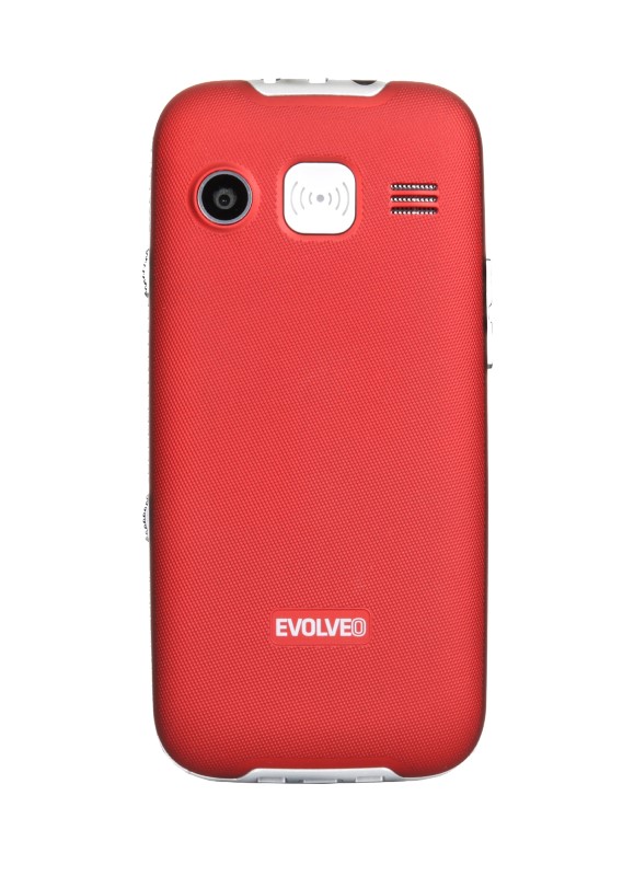 EVOLVEO EasyPhone XD, mobilní telefon pro seniory s nabíjecím stojánkem (červená barva) 