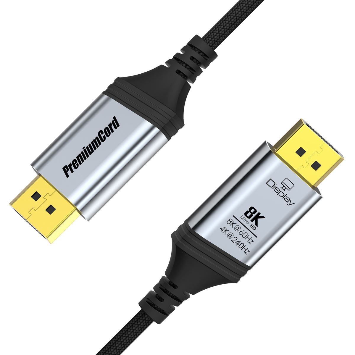 PremiumCord DisplayPort 1.4, 8K, optický, 25m 