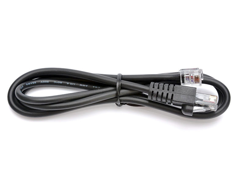 Virtuos kábel RJ12 9-12V pre pokladničnú zásuvku a tlačiareň/ pokladňu,  1, 1 m,  čierny