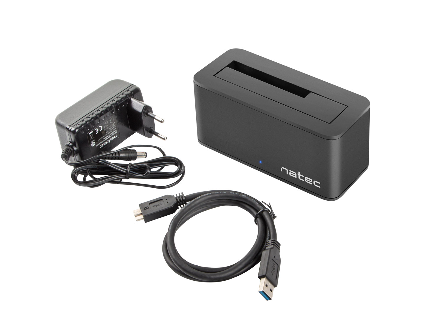Dokovacia stanica pre HDD 2, 5"/ 3, 5" USB 3.0 Natec Kangaroo, vrátane napájacieho adaptéra 