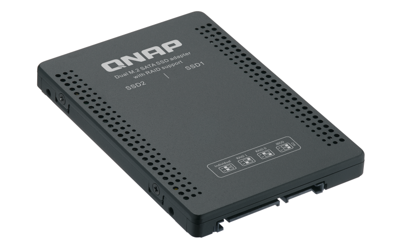 QNAP adaptér QDA-A2MAR (2x M.2 SSD SATA sloty v 2, 5" SATA rámčeku) 
