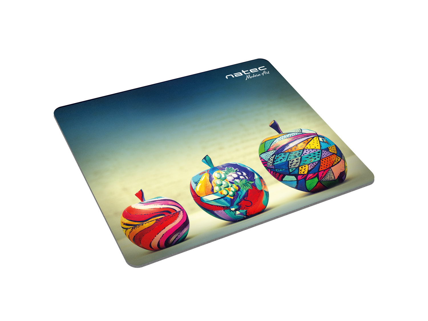 Podložka pod myš Natec Apples, čierna, 220x180mm 
