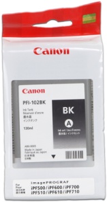 CANON INK PFI-102 BLACK iPF-500, 600, 700