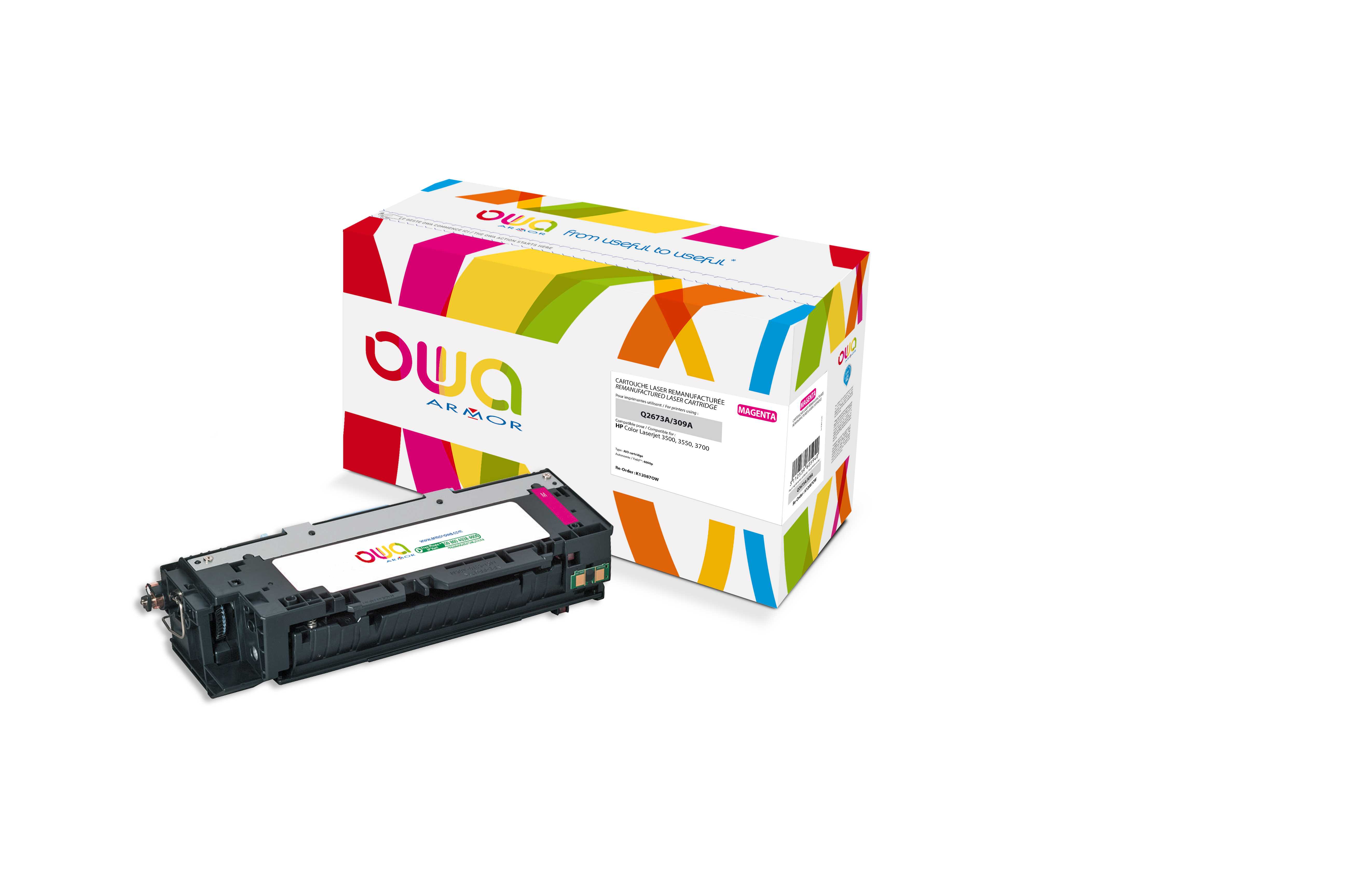 OWA Armor toner kompatibilní s HP Q2673A, 4000st, červená/ magenta