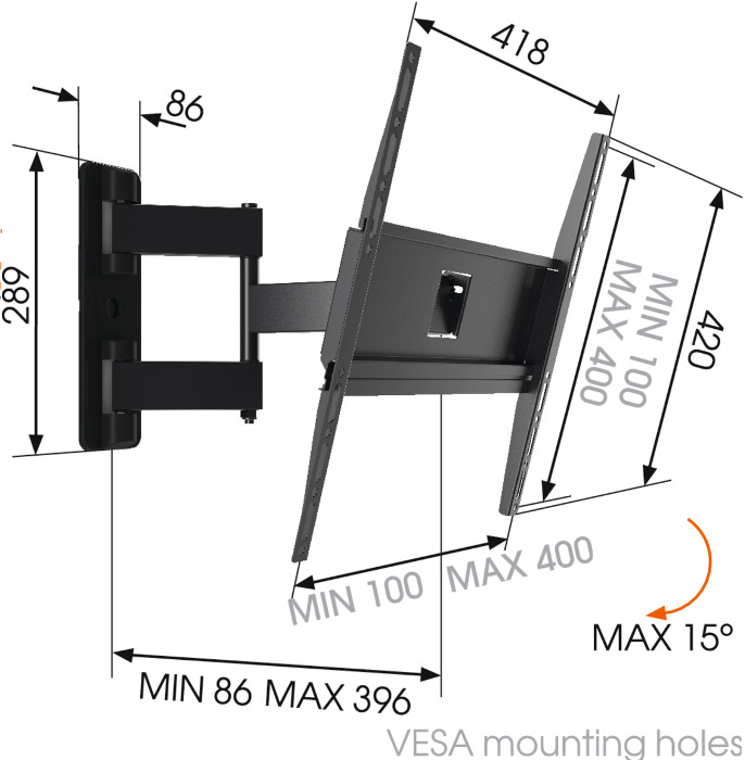 LCD rameno Vogel´s MA3040, 32-55", 3 klouby 