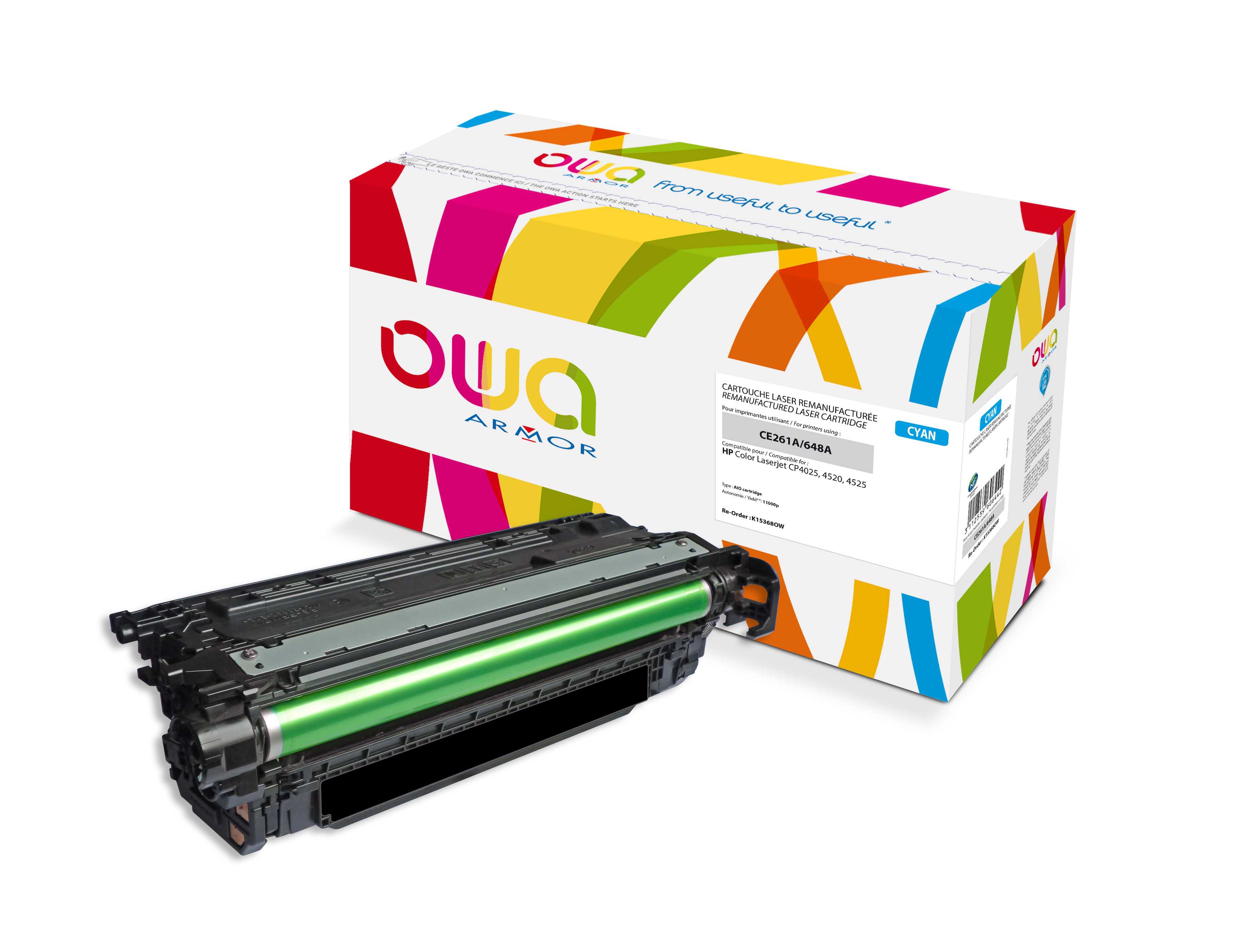 OWA Armor toner kompatibilný s HP CE261A, 11000st, modrá/ cyan