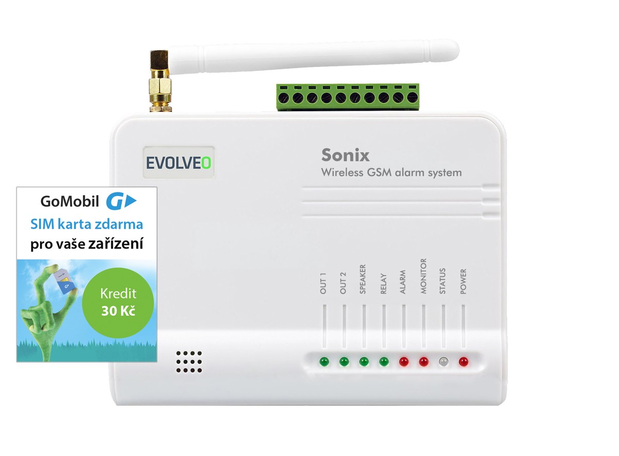 EVOLVEO Sonix, bezdrôtový GSM alarm