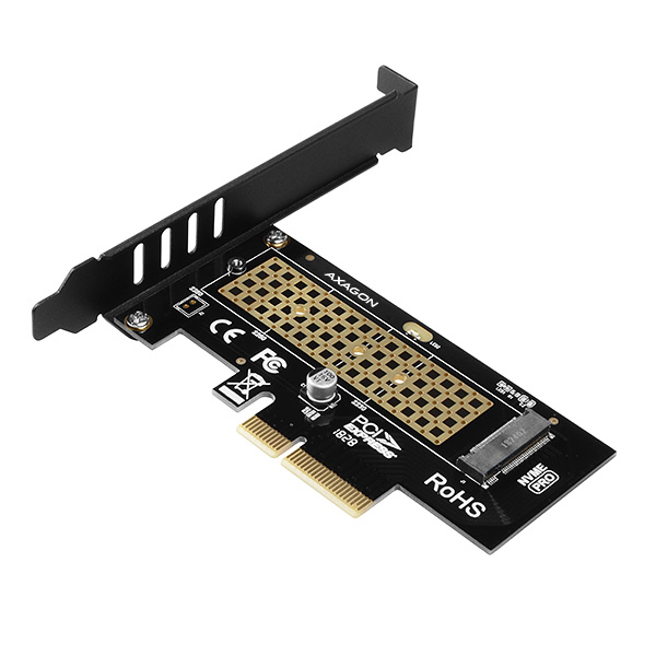 AXAGON PCEM2-N, PCIe x4 - M.2 NVMe M-key slot adaptér, vr. LP 