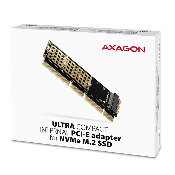 AXAGON PCEM2-1U, PCIe x16/ x8/ x4 - M.2 NVMe M-key slot adaptér, 1U 