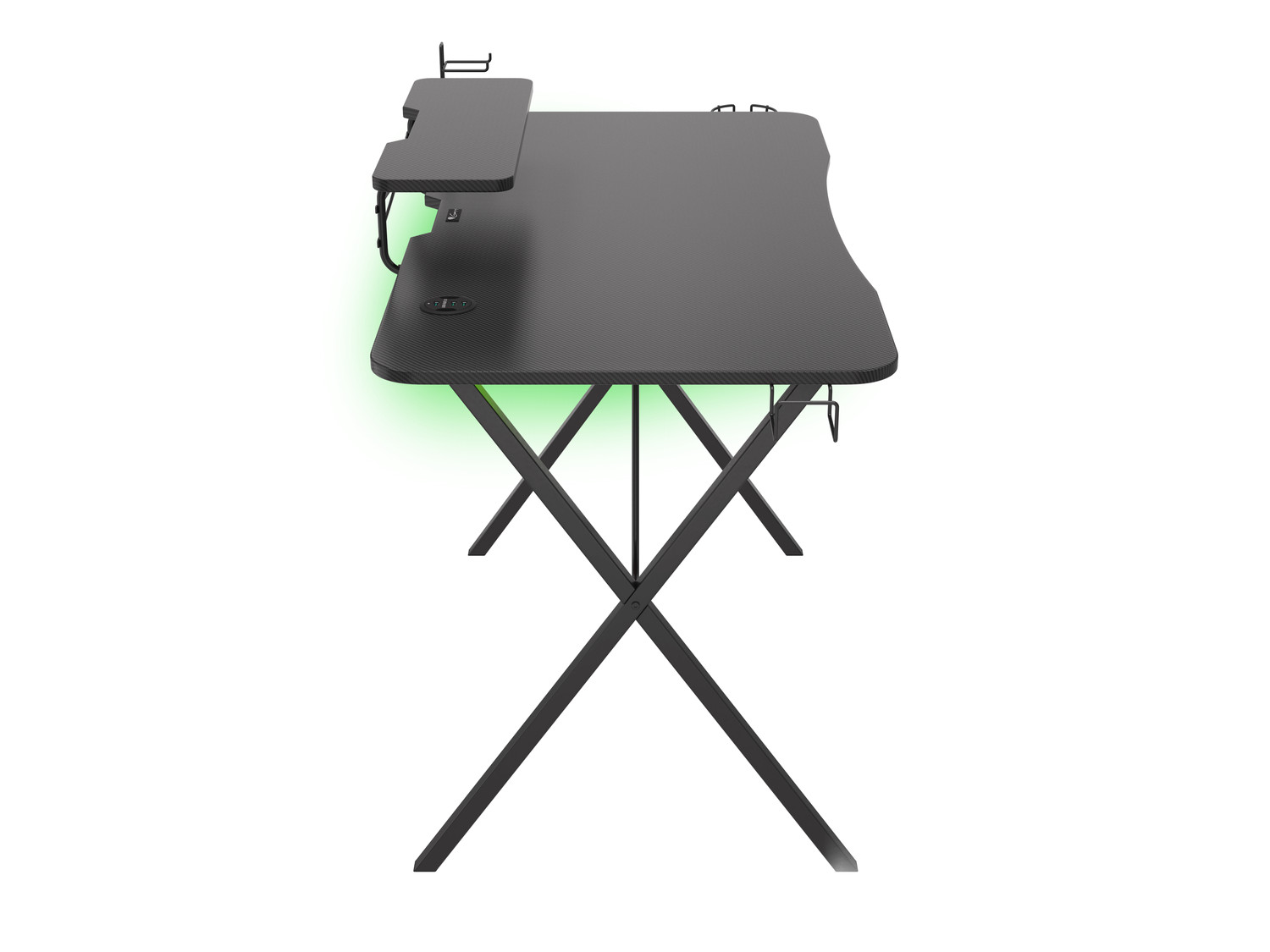 Genesis Holm 300 RGB - herný stôl s RGB podsvietením, 3xUSB 3.0, bezdrôtová nabíjačka mobilov 