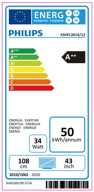 Philips/ 43HFL3014/ 43"/ FHD/ Black 