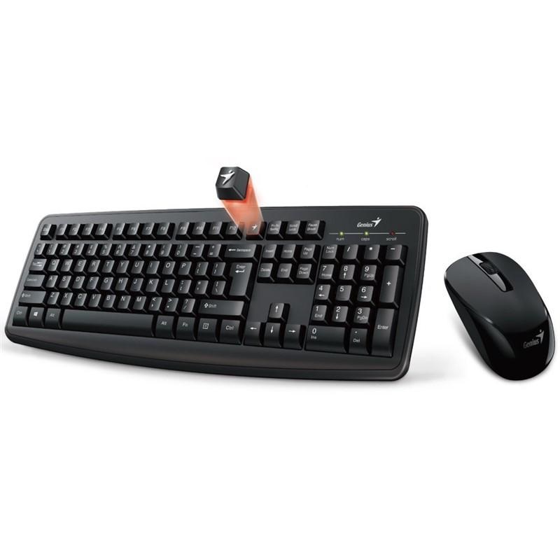 GENIUS Smart KM-8100 klávesnica a myš/ Bezdrôtový set 2,4 GHz mini prijímač/ USB/ čierna/ CZ+SK rozloženie/ SmartGenius