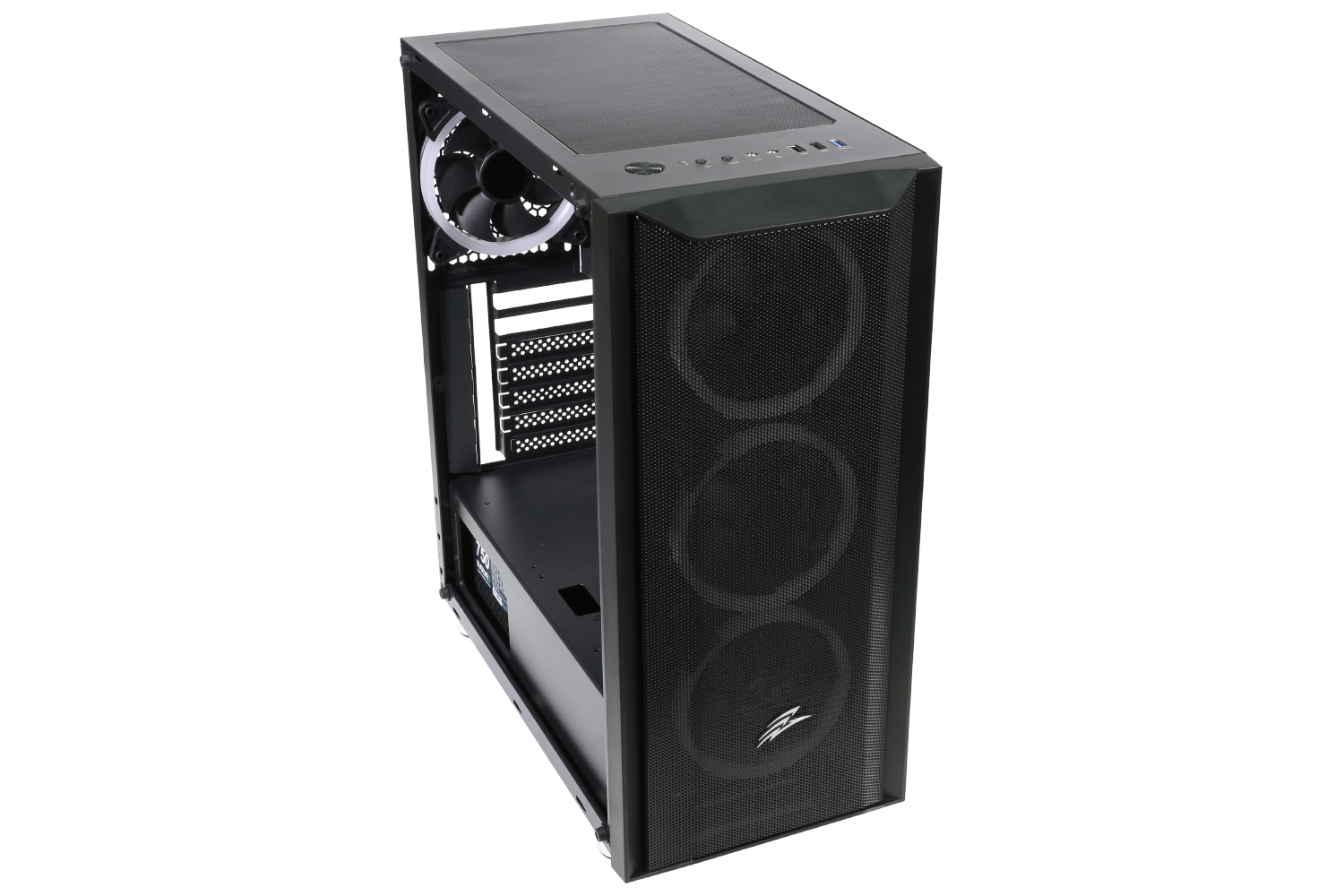 EVOLVEO Ptero Q1/ Midi Tower/ Transpar./ Čierna 