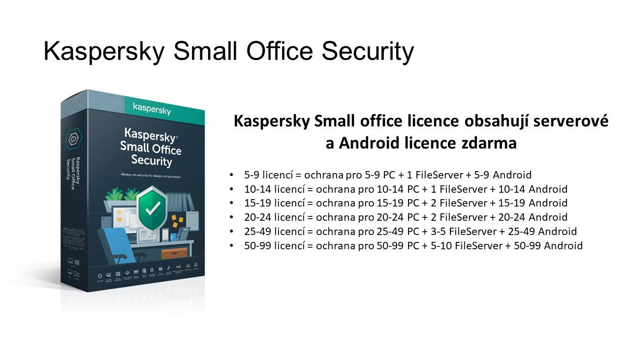 Kaspersky Small Office 5-9 licencí 1 rok Nová 