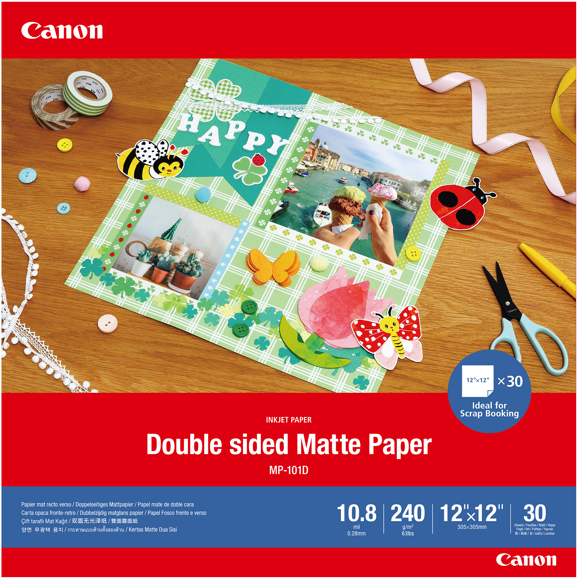 Canon DVOJITÝ MATNÝ FOTO PAPIER(MP-101D) MP-101D 12x12 30
