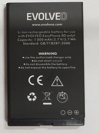 EVOLVEO originálna batéria 1000 mAh pre EasyPhone XD/ XR (EP-600/ 601)