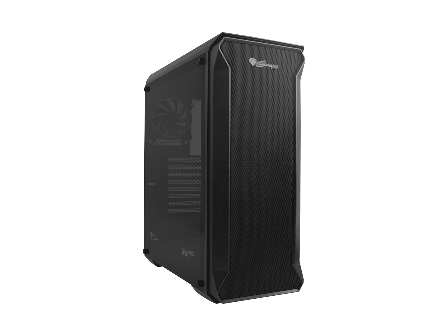 Počítačová skriňa Genesis IRID 505 V2/ Midi Tower/ Transpar./ Čierna