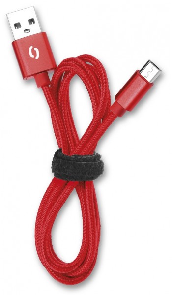 ALIGATOR PREMIUM Dátový kábel 2A, USB-C červená 