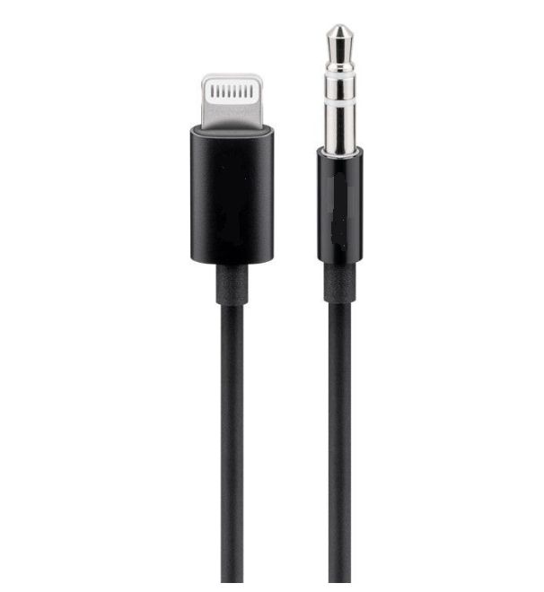 PremiumCord Apple Lightning audio redukční kabel na 3.5 mm stereo jack, 1 m, černý