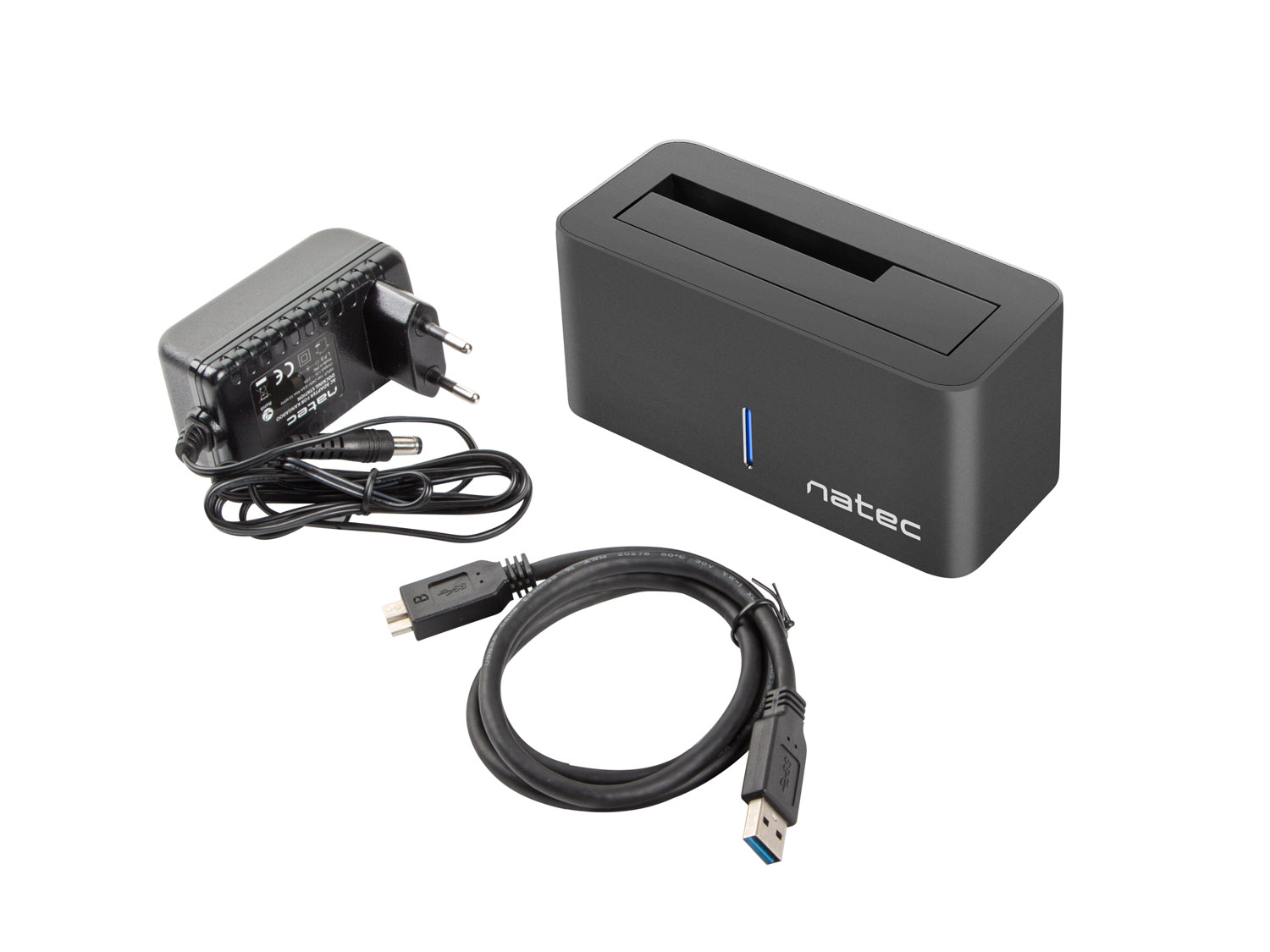 Dokovacia stanica pre HDD 2, 5"/ 3, 5" USB 3.0 Natec Kangaroo, vrátane napájacieho adaptéra 