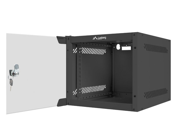 Nástenný rack 10&quot;&quot; 4U 280x310mm čierny flat pack 