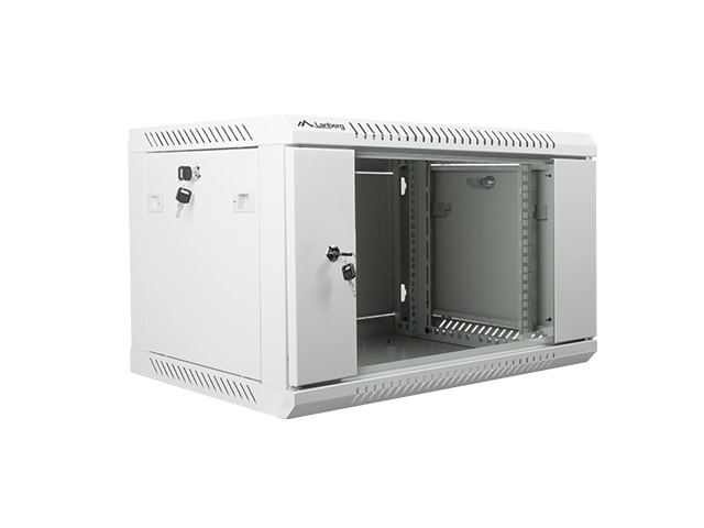 Nástenný rack 19&quot; 6U 600X450mm sivý flat pack 