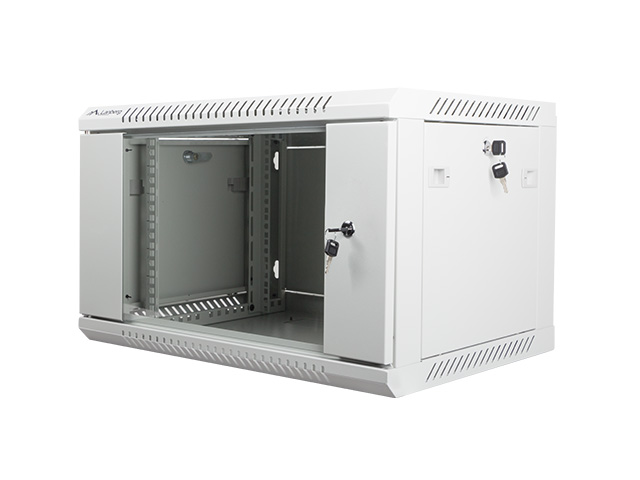 Nástenný rack 19" 6U 600X450mm sivý flat pack