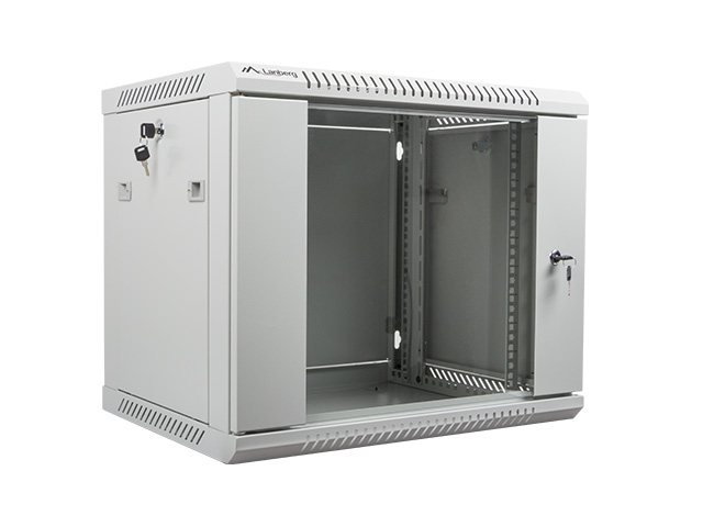Nástenný rack 19&quot;&quot; 9U 600X450mm sivý flat pack 