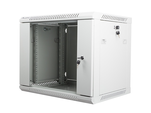 Nástenný rack 19"" 9U 600X450mm sivý flat pack