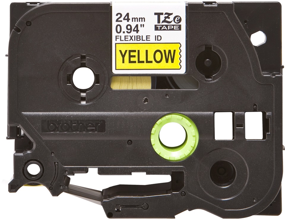 TZe-FX651, čierna tlač na žltej, šírka 24 mm 